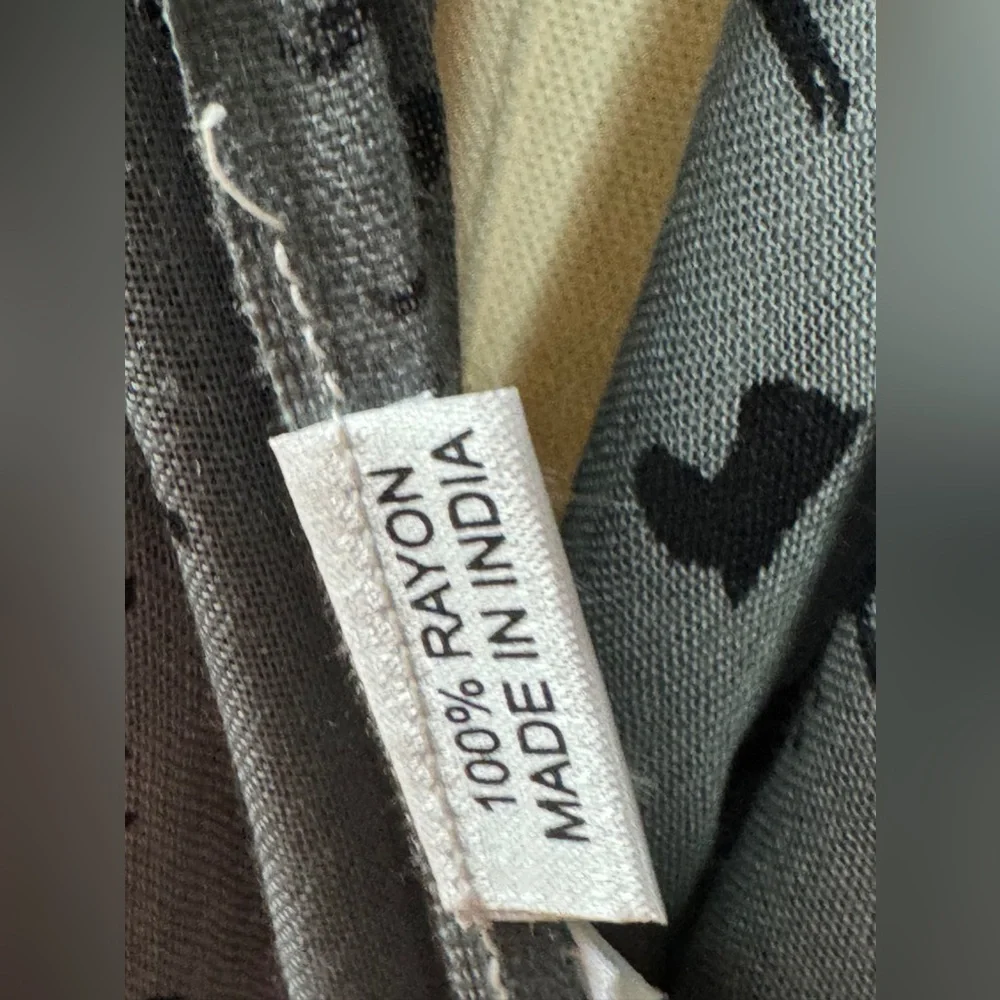 Dog Speak Gray Scarf Black Dog Print Fringe Wrap OS Cute Cozy Gift Trendy